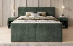 Boxspringbett Ophelia II mit hochklappbarem Stauraum in Cord