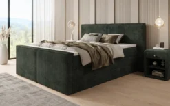 Boxspringbett Ophelia II mit hochklappbarem Stauraum in Cord
