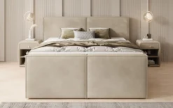 Boxspringbett Ophelia II mit hochklappbarem Stauraum in Samt