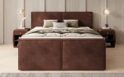 Boxspringbett Ophelia II mit hochklappbarem Stauraum in Samt