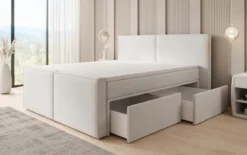 Boxspringbett Ophelia II mit Schubladen in Samt