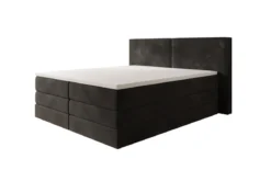 Boxspringbett Ophelia mit hochklappbarem Stauraum in Samt