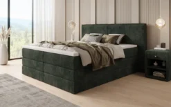 Boxspringbett Ophelia mit hochklappbarem Stauraum in Cord