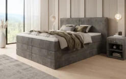 Boxspringbett Ophelia mit hochklappbarem Stauraum in Cord