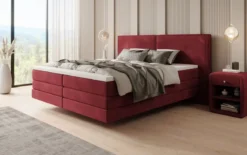 Boxspringbett Ophelia mit Schwebeoptik in Samt
