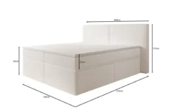 Boxspringbett Ophelia mit Schubladen in Teddy Bouclé