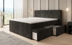 Boxspringbett Ophelia mit Schubladen in Cord