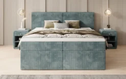 Boxspringbett Ophelia mit Schubladen in Cord