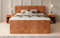 Boxspringbett Ophelia mit Schubladen in Cord