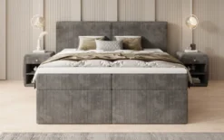 Boxspringbett Ophelia mit Schubladen in Cord