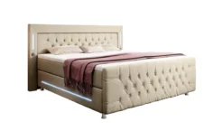Boxspringbett Paradise mit LED, USB und Füßen