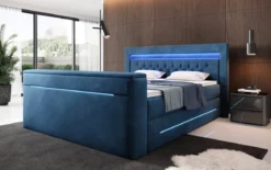 Boxspringbett Pluto mit TV Lift, RGB und Stauraum