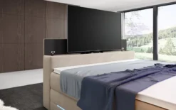 Boxspringbett Pluto mit TV Lift, RGB und Stauraum