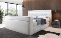 Boxspringbett Pluto mit TV Lift, RGB und Stauraum