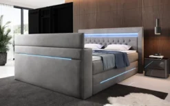 Boxspringbett Pluto mit TV Lift, RGB und Stauraum