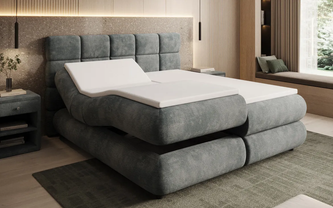Boxspringbett Relana - elektrisch verstellbar in Cord