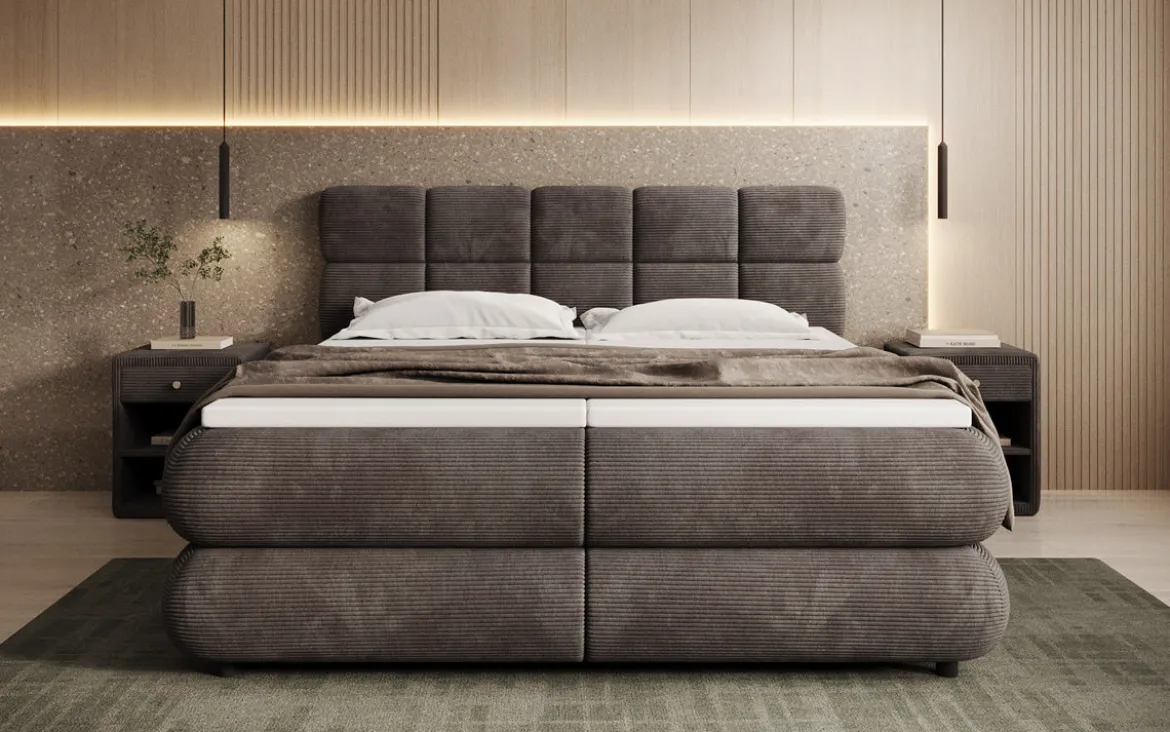 Boxspringbett Relana - elektrisch verstellbar in Cord