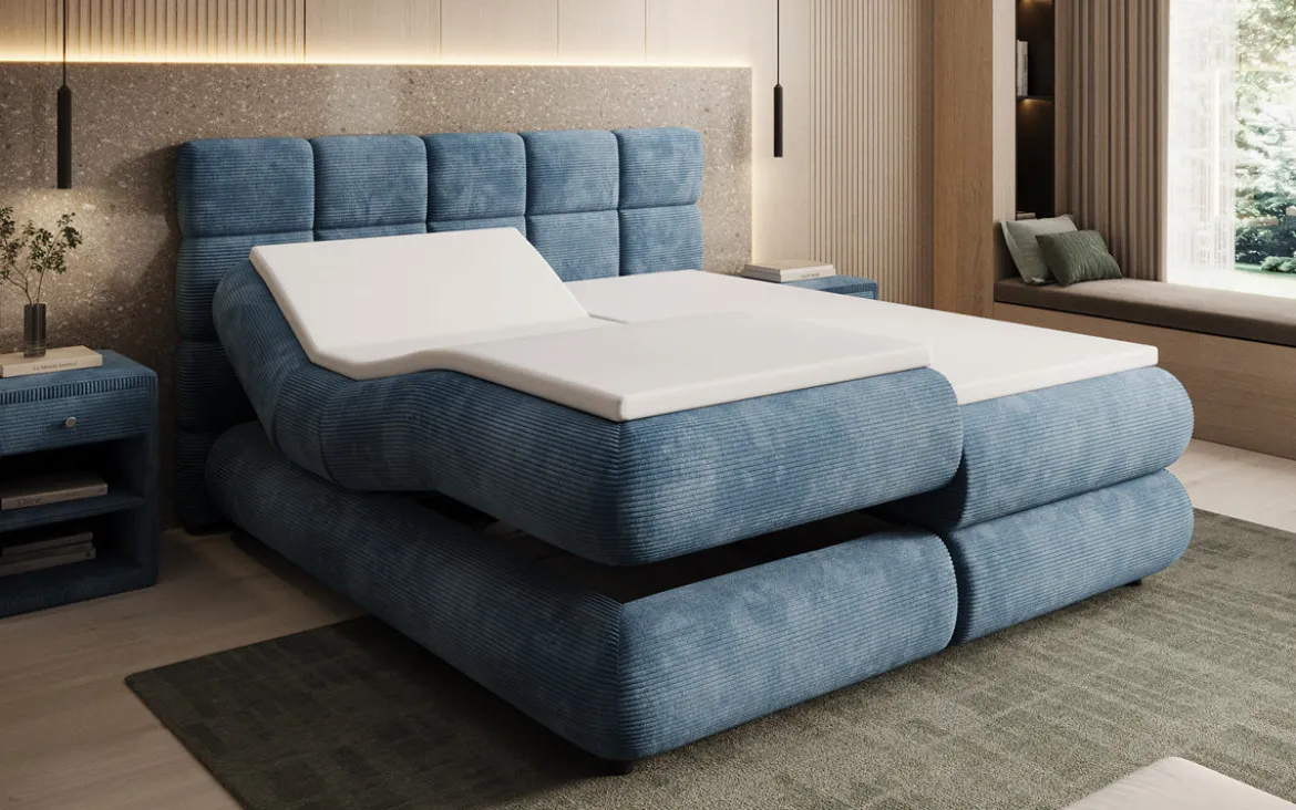 Boxspringbett Relana - elektrisch verstellbar in Cord