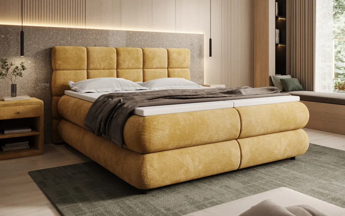 Boxspringbett Relana - elektrisch verstellbar in Cord
