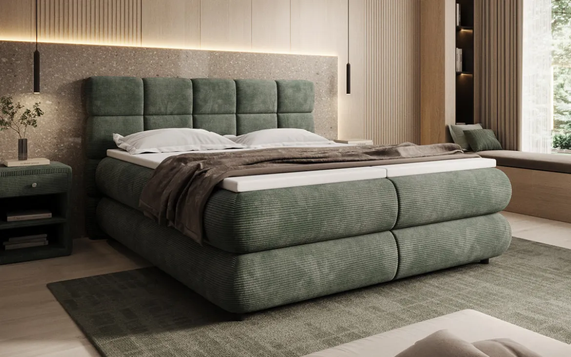 Boxspringbett Relana - elektrisch verstellbar in Cord