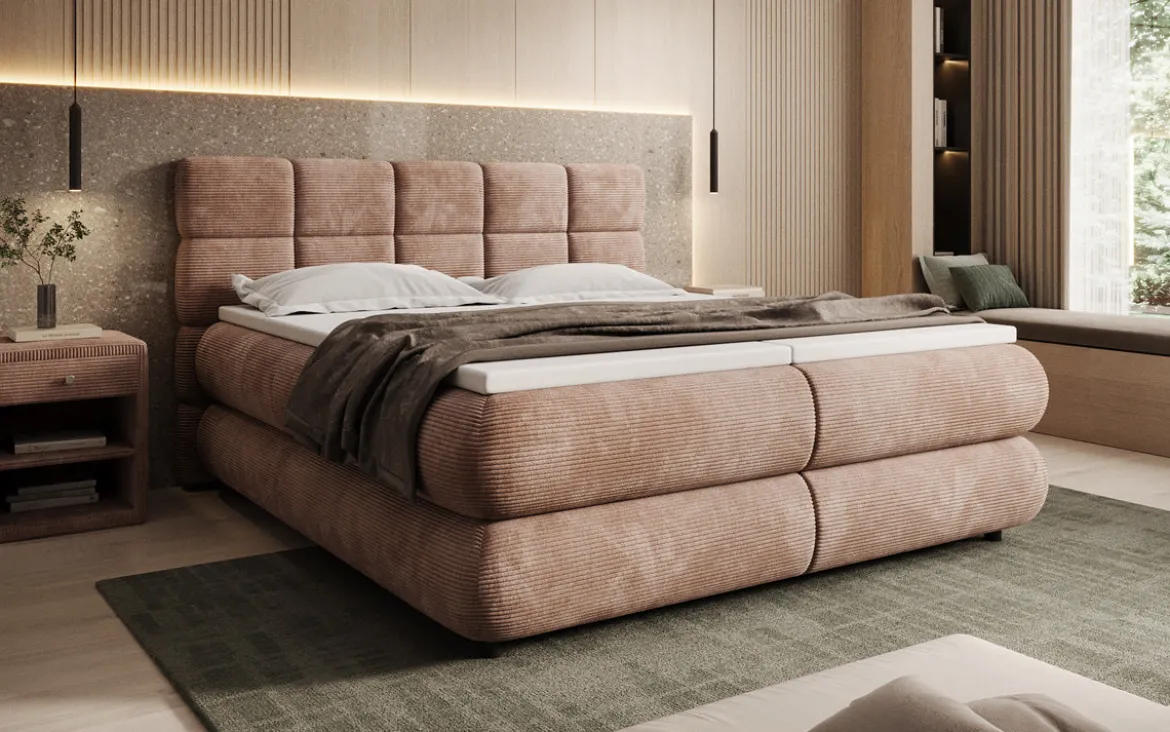 Boxspringbett Relana - elektrisch verstellbar in Cord