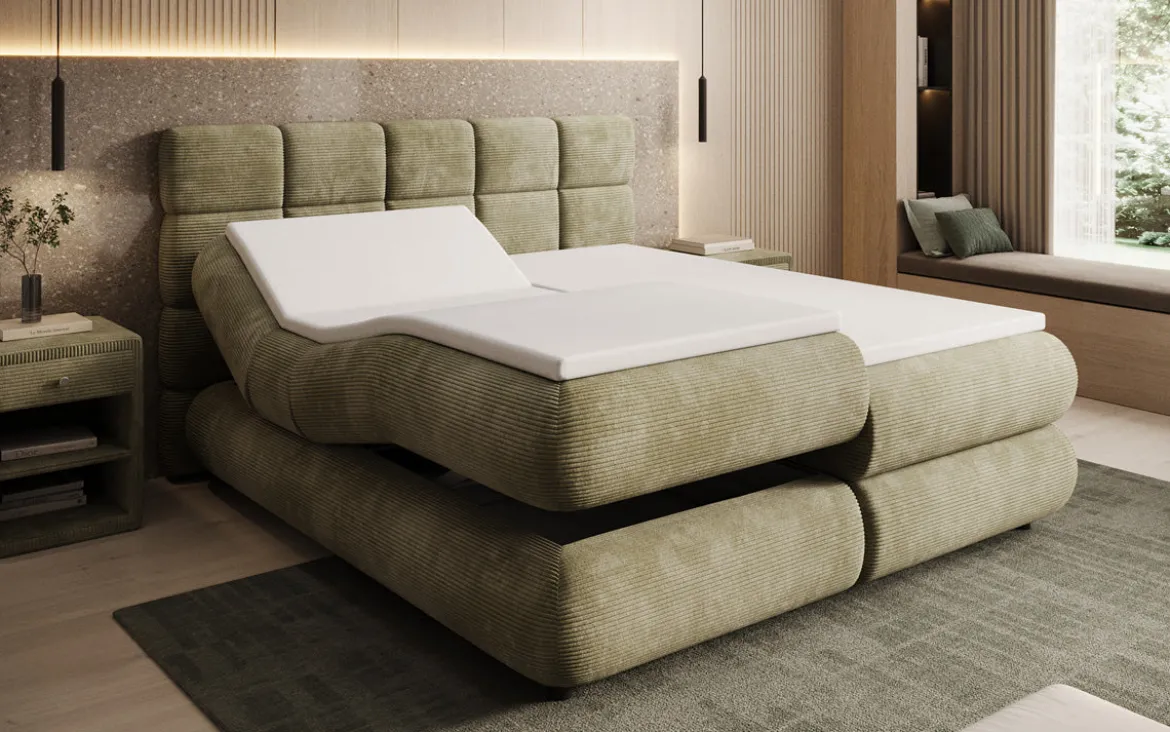 Boxspringbett Relana - elektrisch verstellbar in Cord