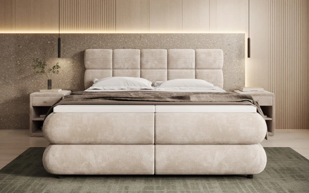 Boxspringbett Relana - elektrisch verstellbar in Cord