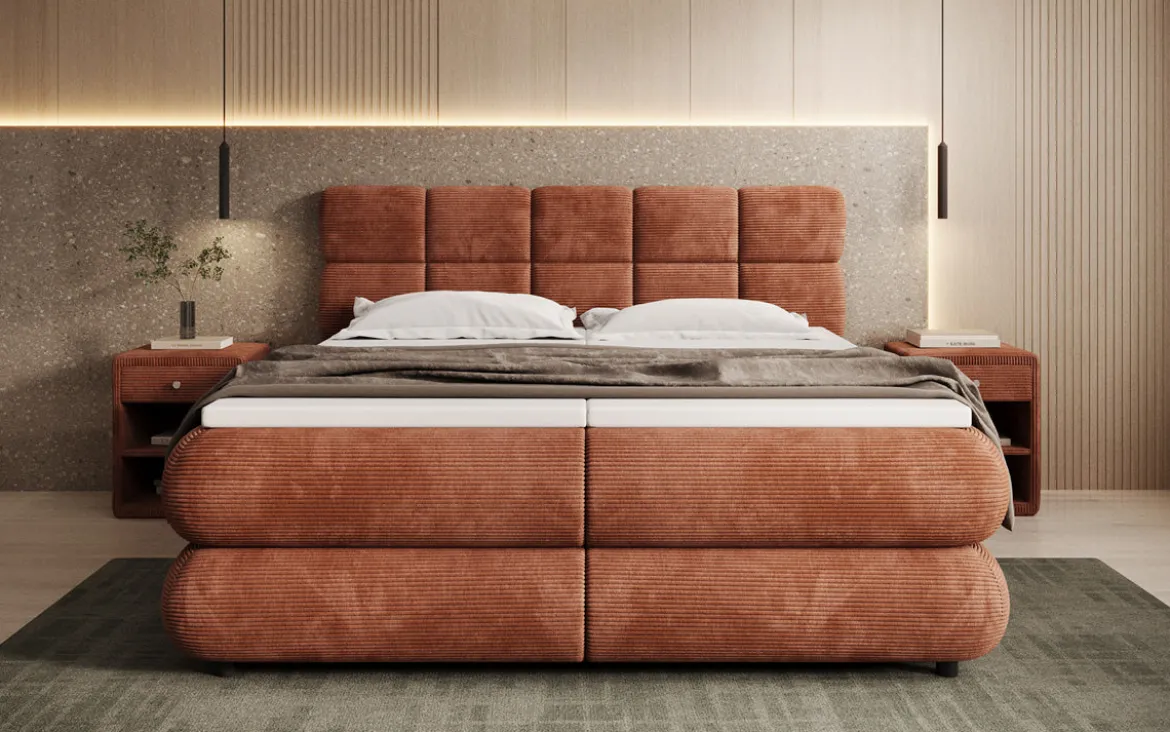 Boxspringbett Relana - elektrisch verstellbar in Cord
