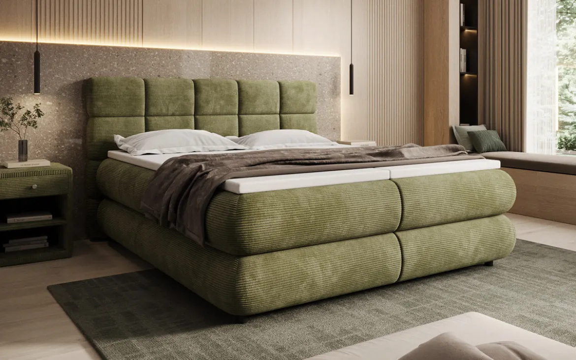 Boxspringbett Relana - elektrisch verstellbar in Cord