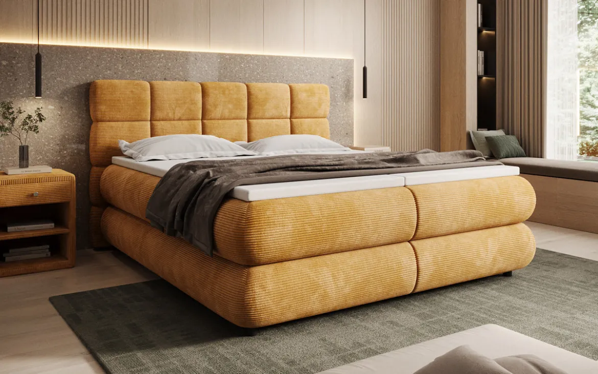 Boxspringbett Relana - elektrisch verstellbar in Cord