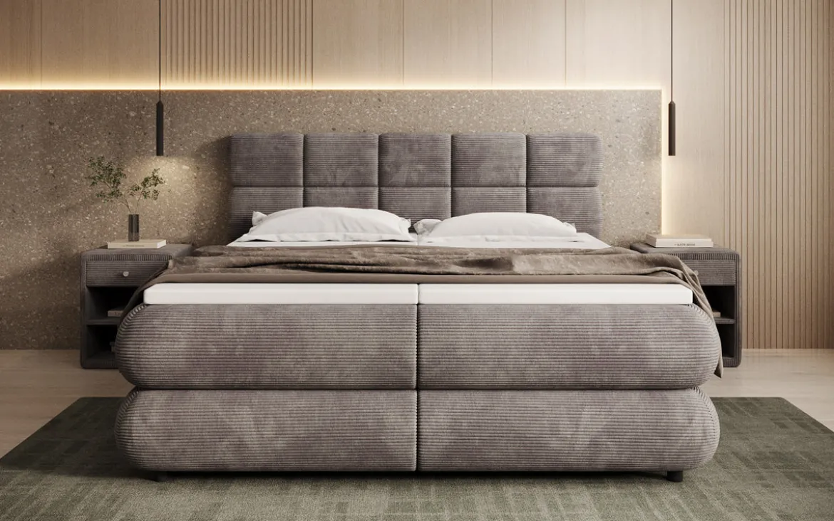 Boxspringbett Relana - elektrisch verstellbar in Cord