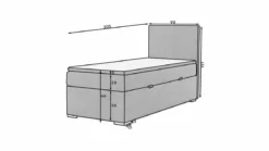 Boxspringbett Relio 90x200 mit Stauraum