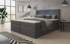 Boxspringbett Reposito mit LED, USB und Stauraum
