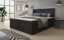 Boxspringbett Reposito mit LED, USB und Stauraum