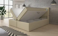 Boxspringbett Reposito mit LED, USB und Stauraum
