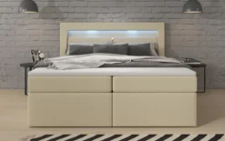 Boxspringbett Reposito mit LED, USB und Stauraum