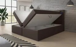 Boxspringbett Reposito mit LED, USB und Stauraum
