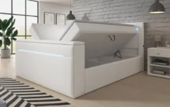 Boxspringbett Reposito mit TV Lift, USB, LED und Stauraum