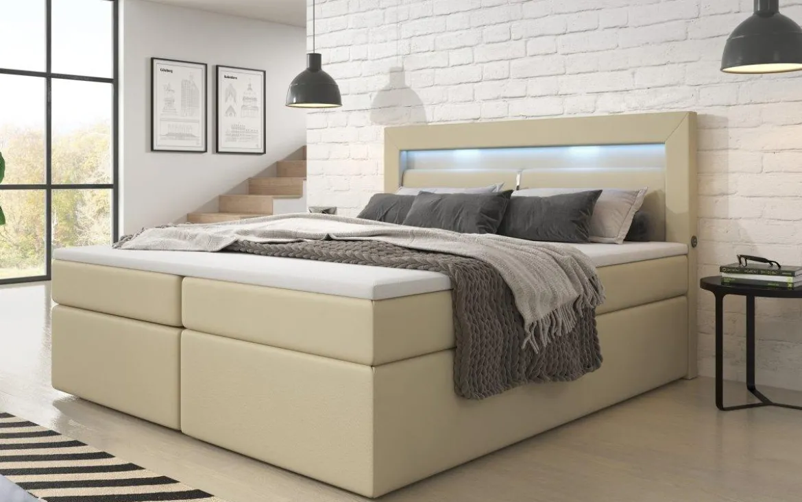 Boxspringbett Repos mit LED und USB