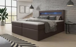 Boxspringbett Rinori mit LED, USB und Stauraum