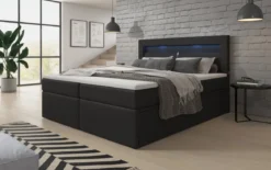 Boxspringbett Rinori mit LED, USB und Stauraum