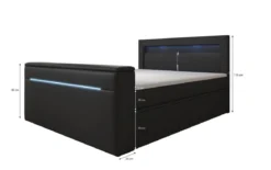 Boxspringbett Rinori mit TV Lift, USB, LED und Stauraum