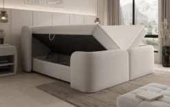 Boxspringbett Riva Bouclé mit Stauraum