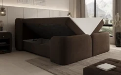 Boxspringbett Riva Bouclé mit Stauraum