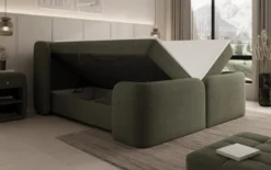 Boxspringbett Riva Bouclé mit Stauraum