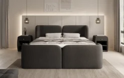 Boxspringbett Riva Bouclé mit Stauraum