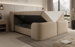 Boxspringbett Riva Bouclé mit Stauraum