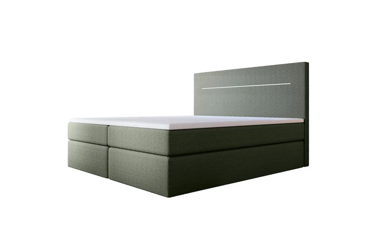 Boxspringbett Sejour Bouclé mit LED u. Stauraum