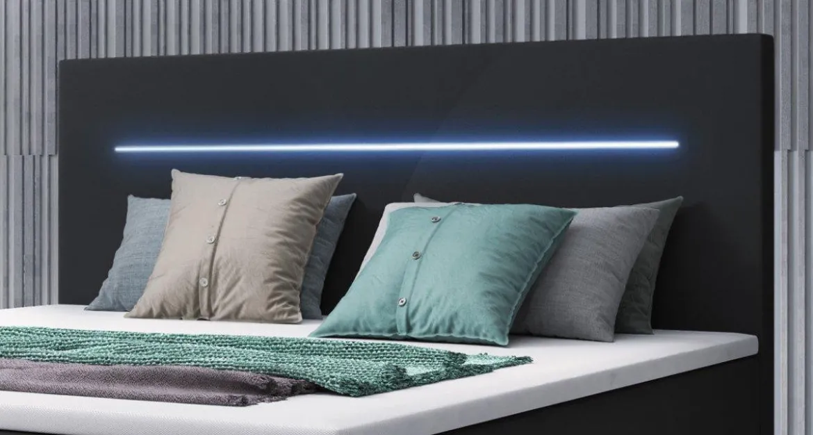 Boxspringbett Sejour mit LED u. Stauraum