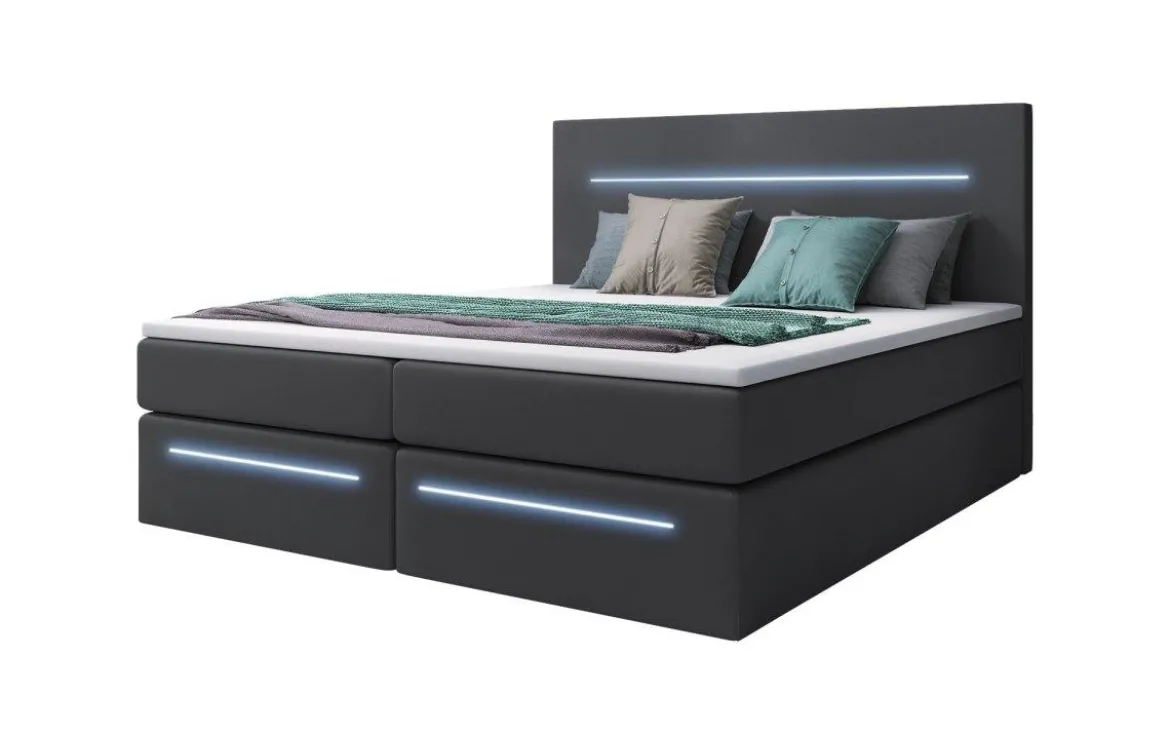 Boxspringbett Sejour mit LED u. Stauraum